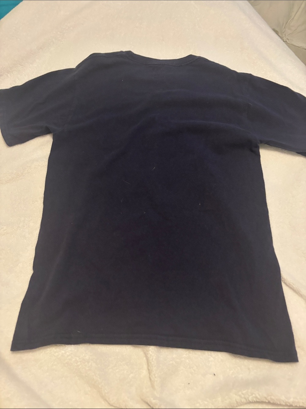 Champion Navy Tee with Yellow 'Play Like A Champion Today' Graphic - Picture 4 of 6